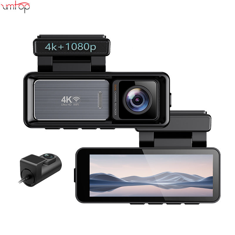 New Cross-border 4K Dash Cam HD Dual Lens Infrared Night Vision 3M Car DV Camera Recorder