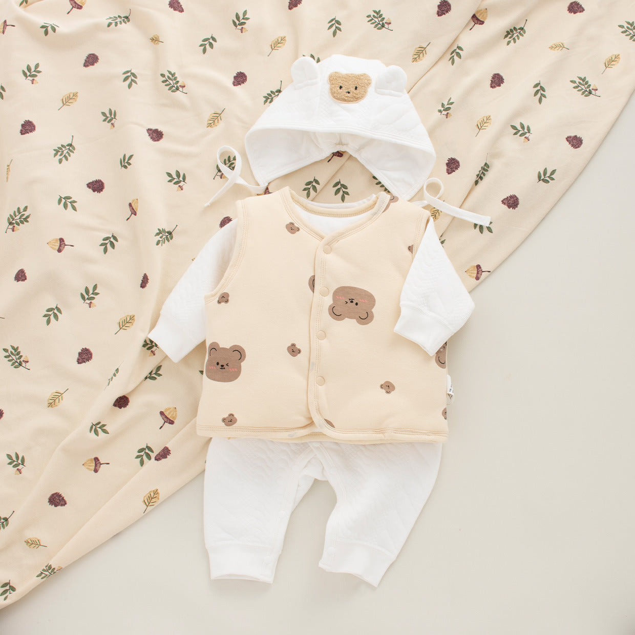 Vest baby vests, male and female babies in winter, thickened warm belly protection, children's coats, ins, wear pure cotton jackets