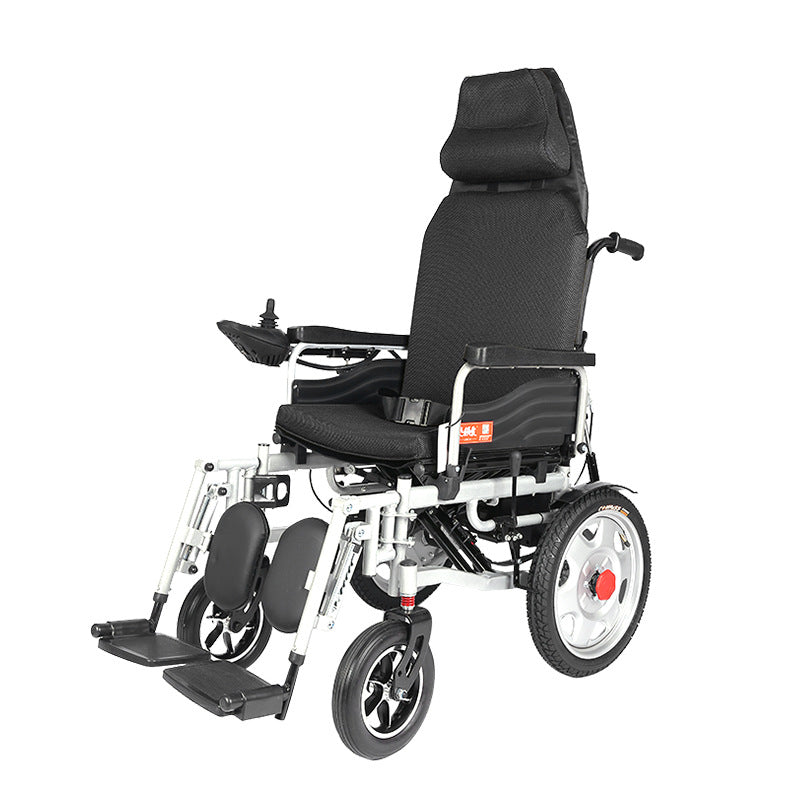 Export electric wheelchair cart foldable lightweight elderly disabled intelligent adjustment automatic full lying four-wheeled scooter