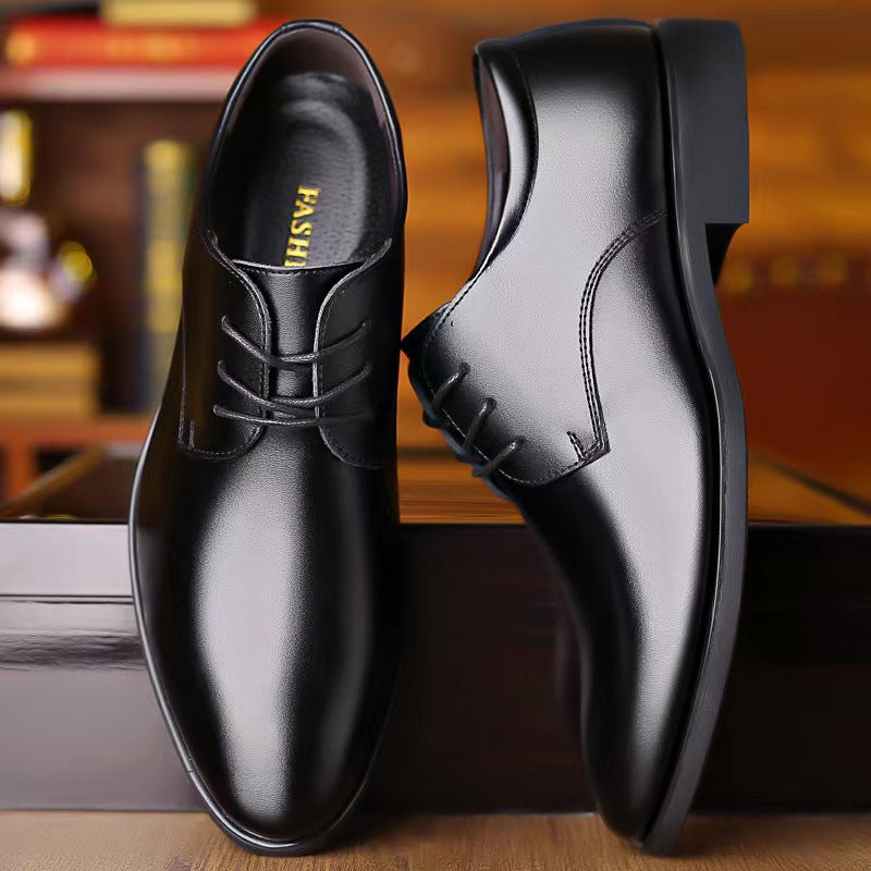 Leather shoes men's new business men's British formal casual shoes Korean spring and autumn soft soles and breathable work shoes