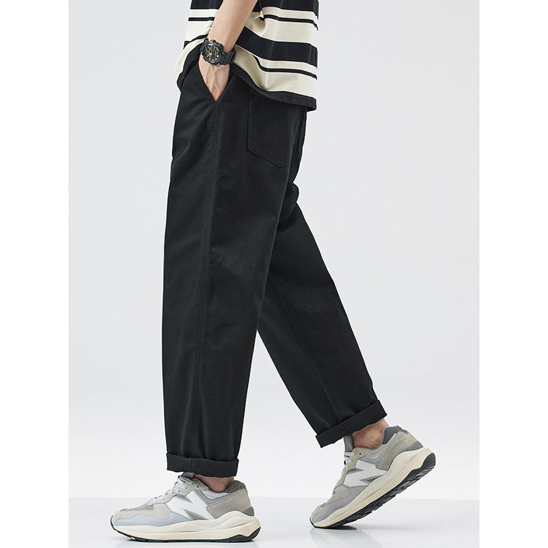 Ming|2024 Summer New Japanese Cargo Pants Men's Trendy Brand Loose Wide-leg Straight Casual Long Pants Men