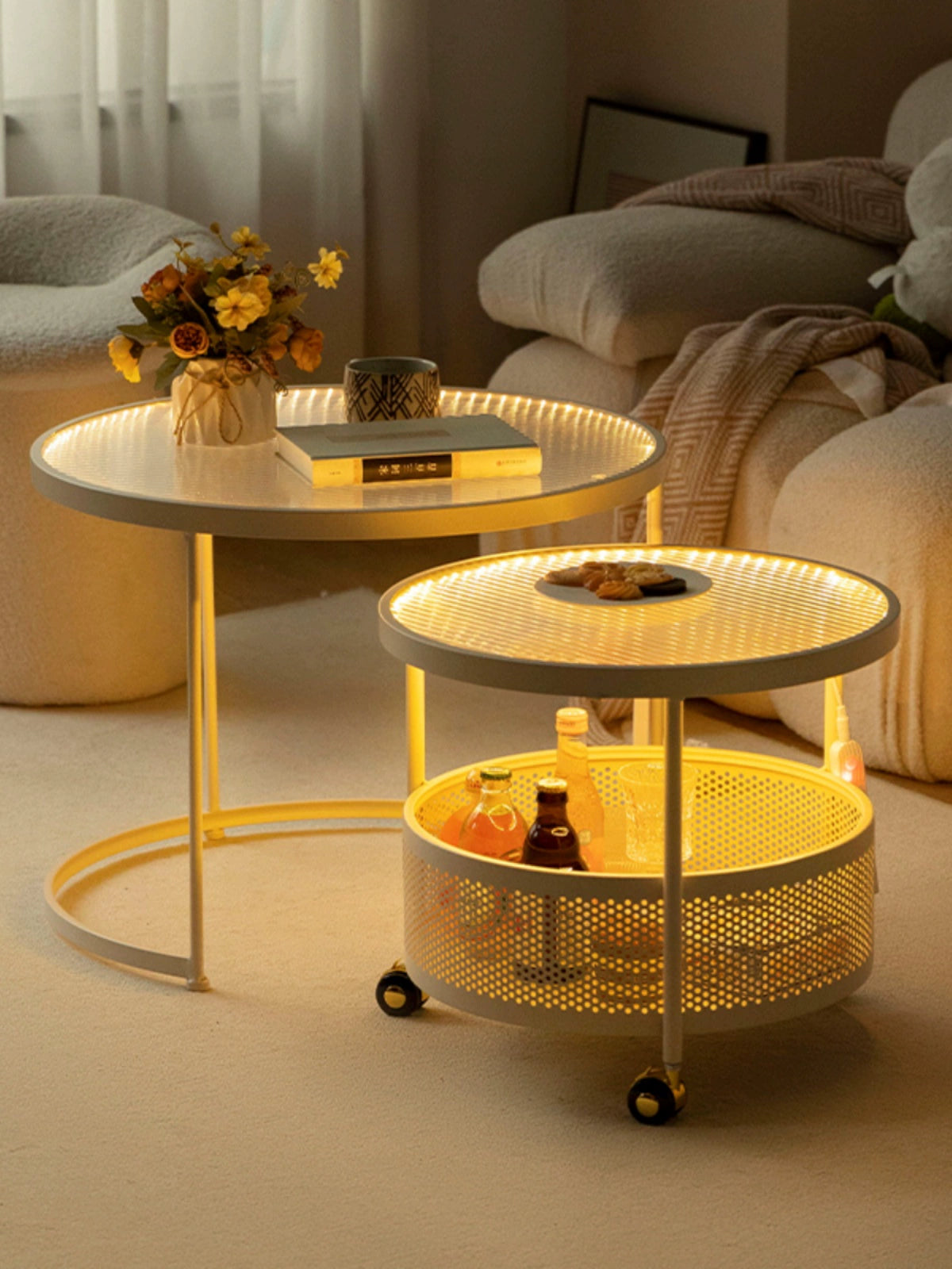 Glass coffee table