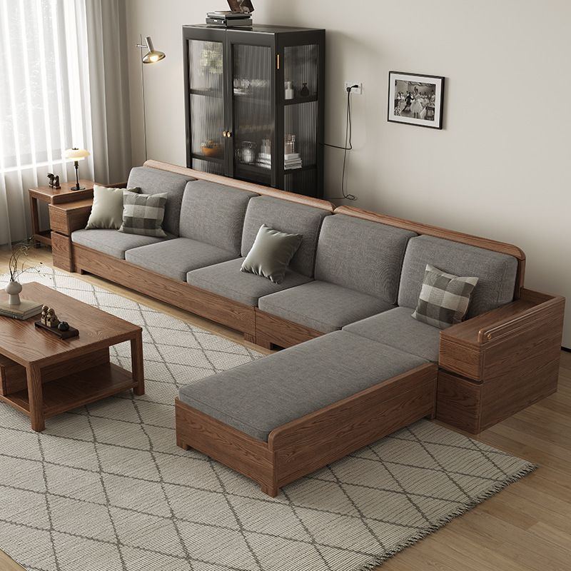 Simple solid wood sofa