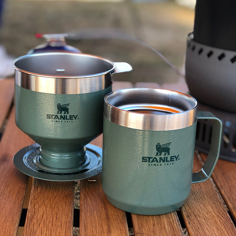 Stanley304 Stainless Steel Outdoor Coffee Maker Appliance Household Insulated Filter Water Cup Filter-free Paper Hand Pour Set