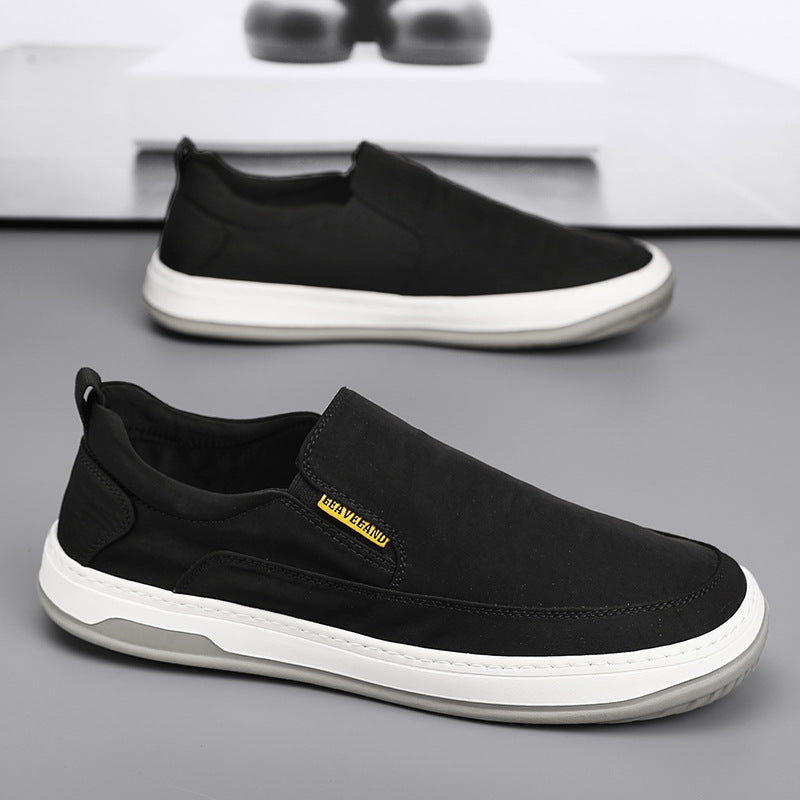 Canvas men's shoes 2025 spring breathable casual work labor protection shoes men's lazy people pedal old Beijing cloth shoes