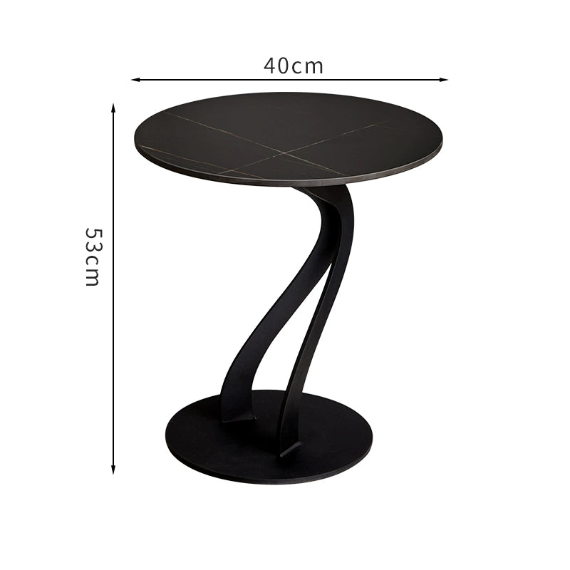 Italian light luxury corner table sofa side table creative rock slab side table balcony small round table casual simple coffee table bed sideboard