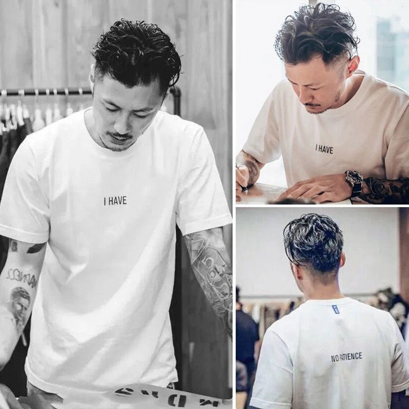 Yue Wenle t-shirt men's fashion brand short sleeve T summer round neck white cotton loose men's half sleeve undershirt top wholesale