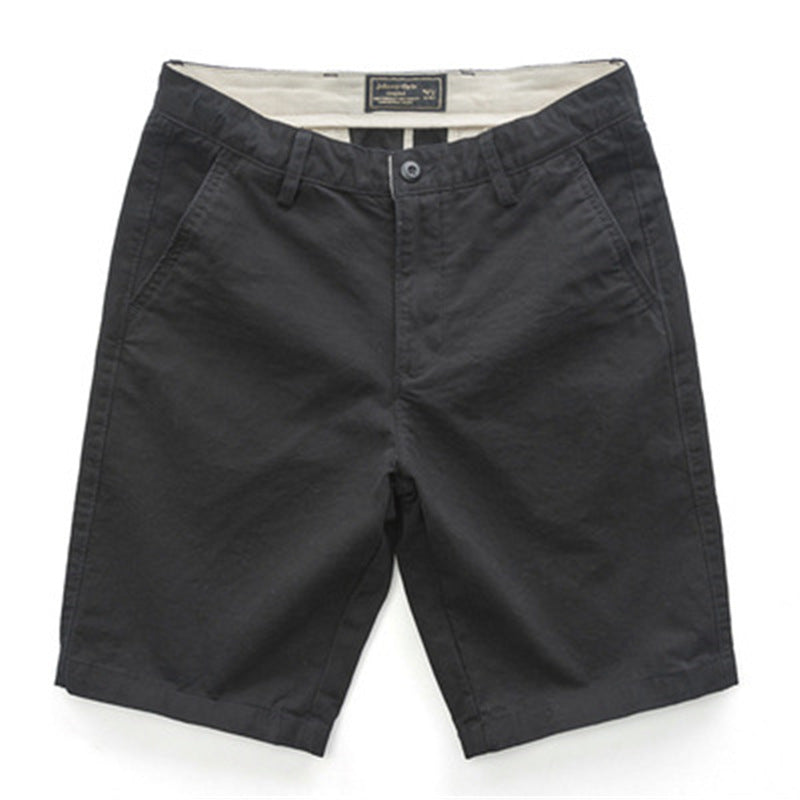 cargo pants, summer texture wash, men's casual shorts, trendy men, Japanese solid color trend, versatile slim five-point pants