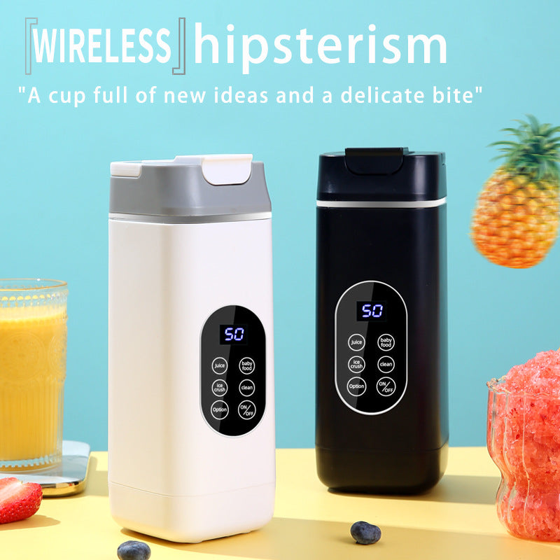 Cross-border new juicer household crushed ice self-cleaning USB rechargeable portable juicer 12 knives with juice cup
