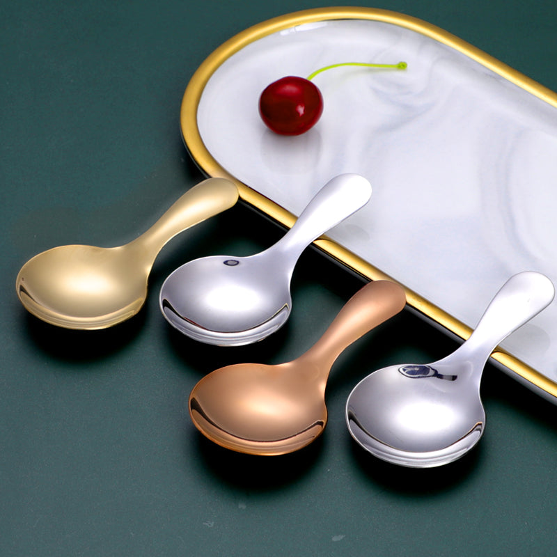 Stainless steel short-handled spoons, ins high-value ice cream spoons, seasoning spoons, coffee, desserts, small soup spoons, children's tableware