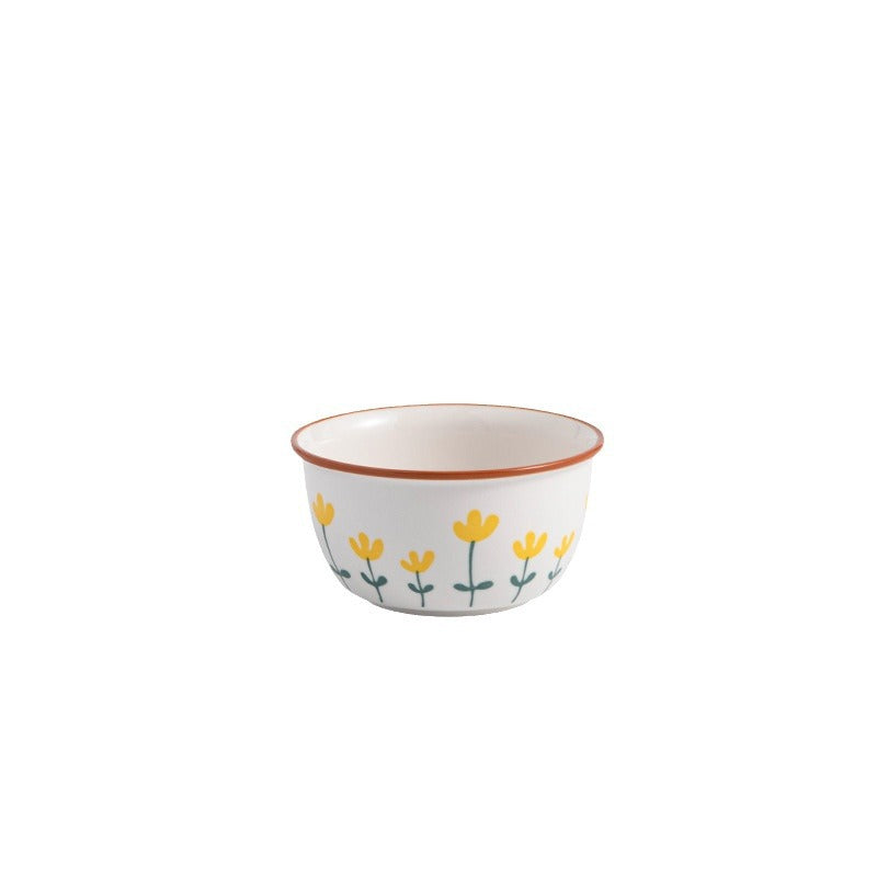 Small Qingxin new beauty ins Fengshan chrysanthemum creative gifts home wholesale ceramic tableware vegetable plate ceramic bowl