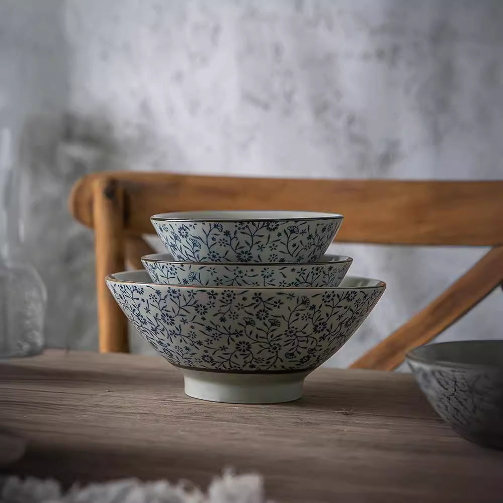 8.5 inch hat bowl, commercial ramen bowl, noodle bowl for noodle restaurant, large capacity ceramic bowl, vermicelli noodle soup bowl