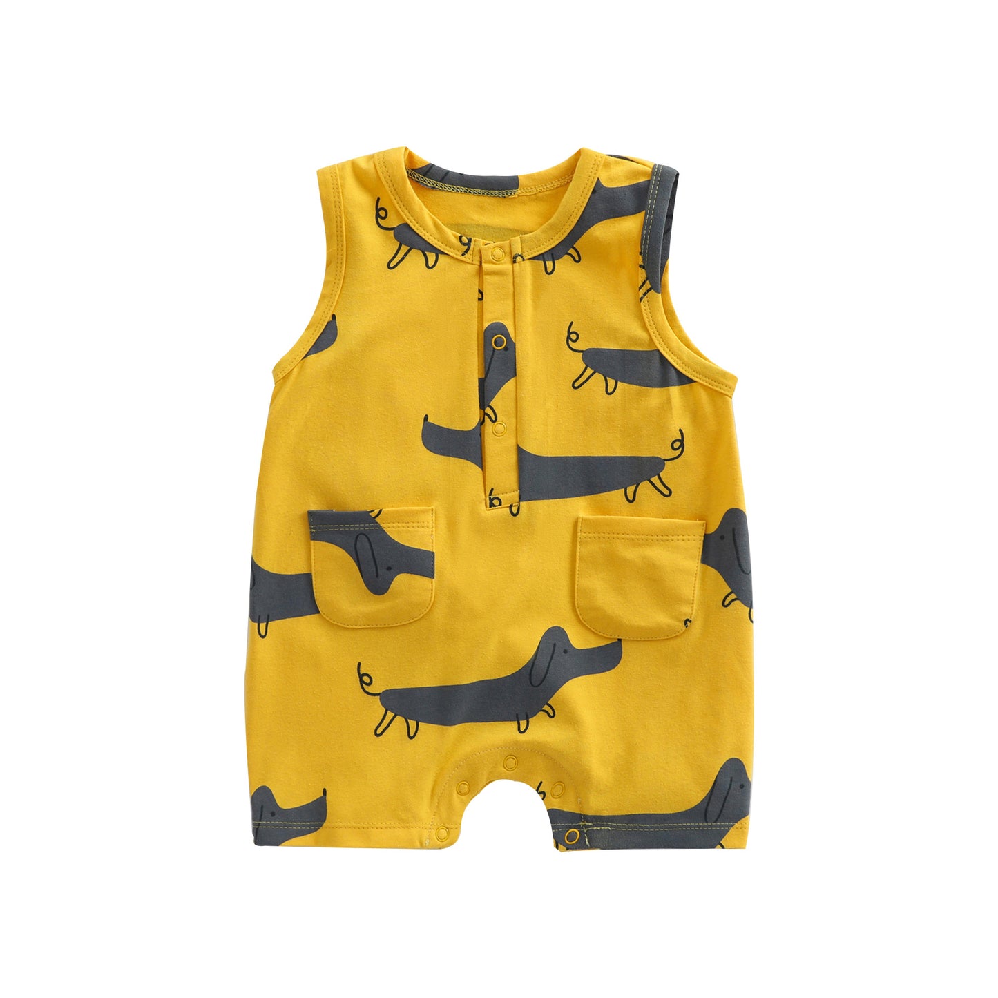Super foreign baby summer clothes baby girl thin clothes baby boy cute climbing suit cotton sleeveless jumpsuit