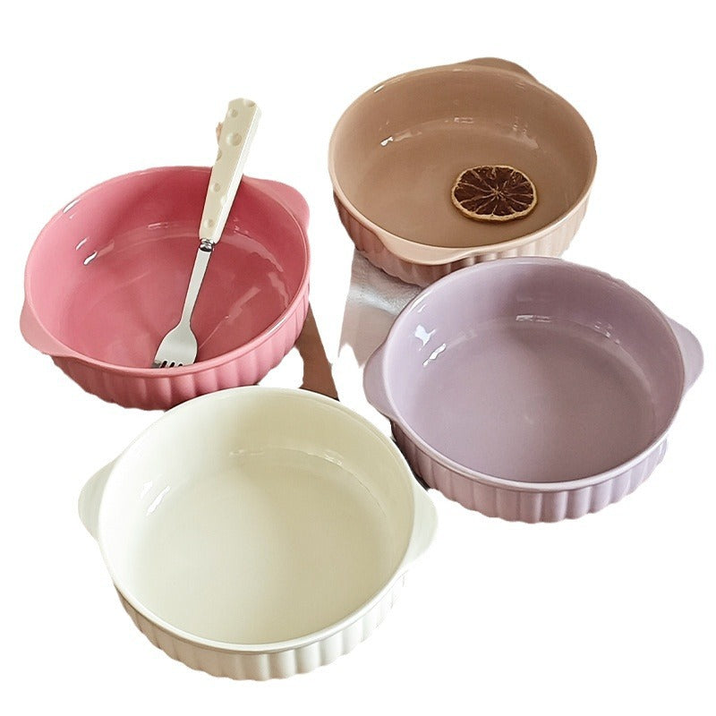 Creamy ins, ceramic amphora, air fryer, baking bowl, microwave oven special bowl, salad bowl, steamed egg bowl