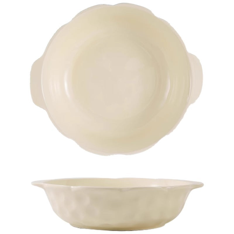 Creative high-value cream ins-style large basin wholesale household large-capacity amphora ceramic bowl, soup bowl, sauerkraut fish bowl