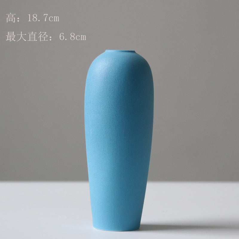 Jingdezhen ceramic small vase Nordic simple home hotel decoration ornament dried flower arrangement hydroponic flower pot white