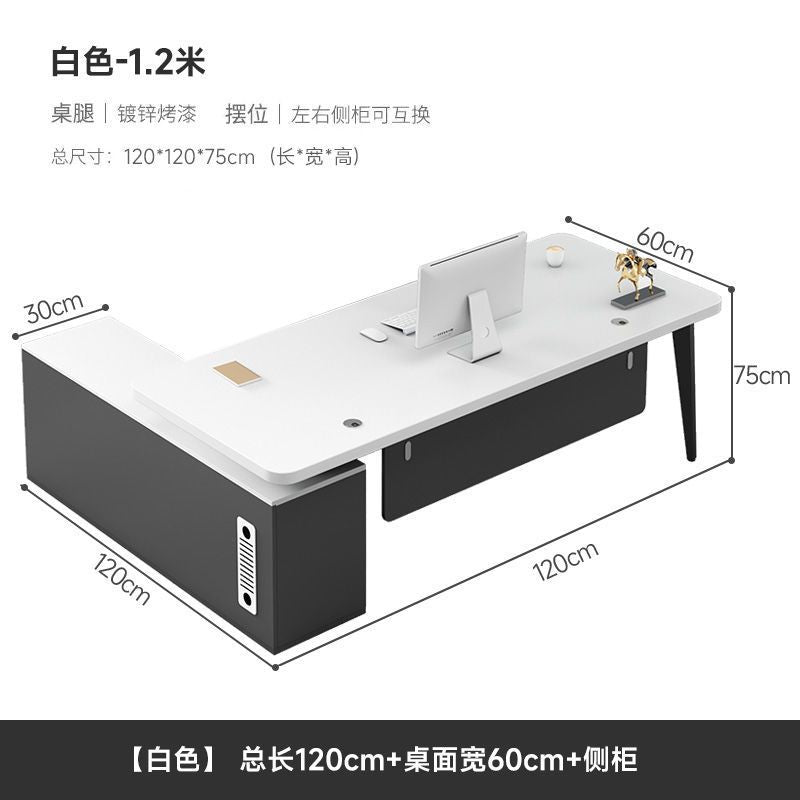 Simple Modern President's Desk, Executive Desk, Boss's Desk, Manager's Desk, Manager's Desk, Office Desk and Chair Combination, Executive Desk Office Furniture