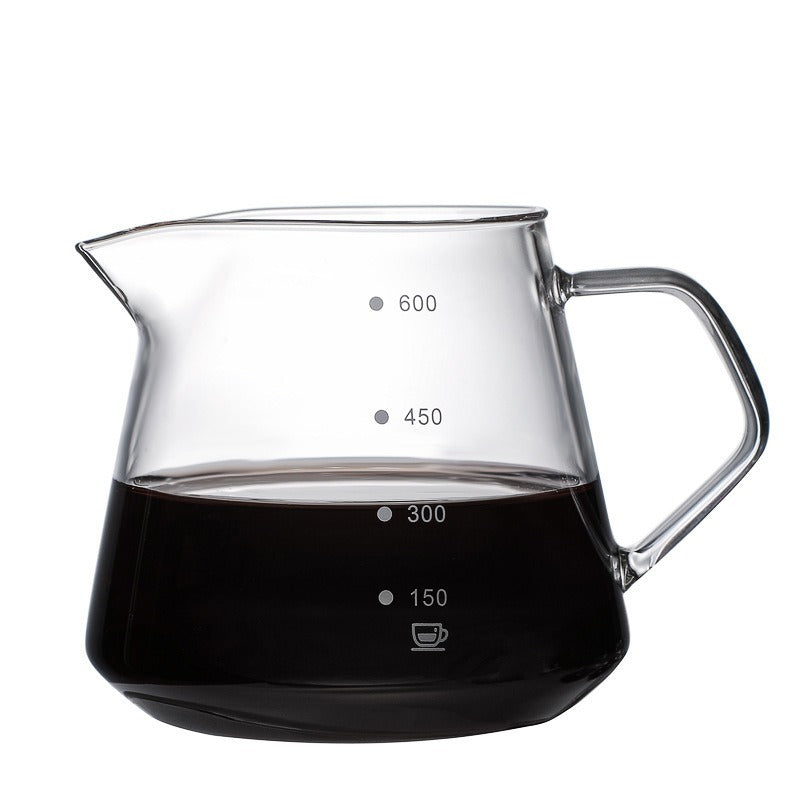 glass pour-over coffee pot set coffee filter cup sharing pot brew pot coffee utensils wholesale transparent