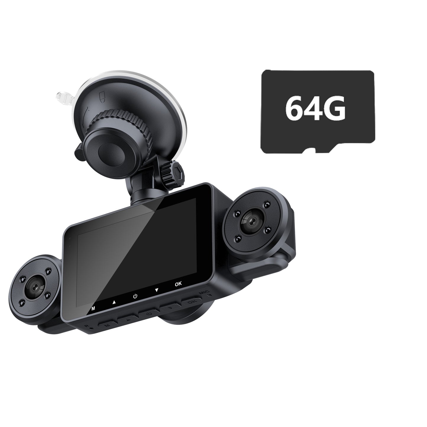 Cross-border S21 quad recording and simultaneous display car camera 1080P high-definition infrared night vision monitoring dash cam