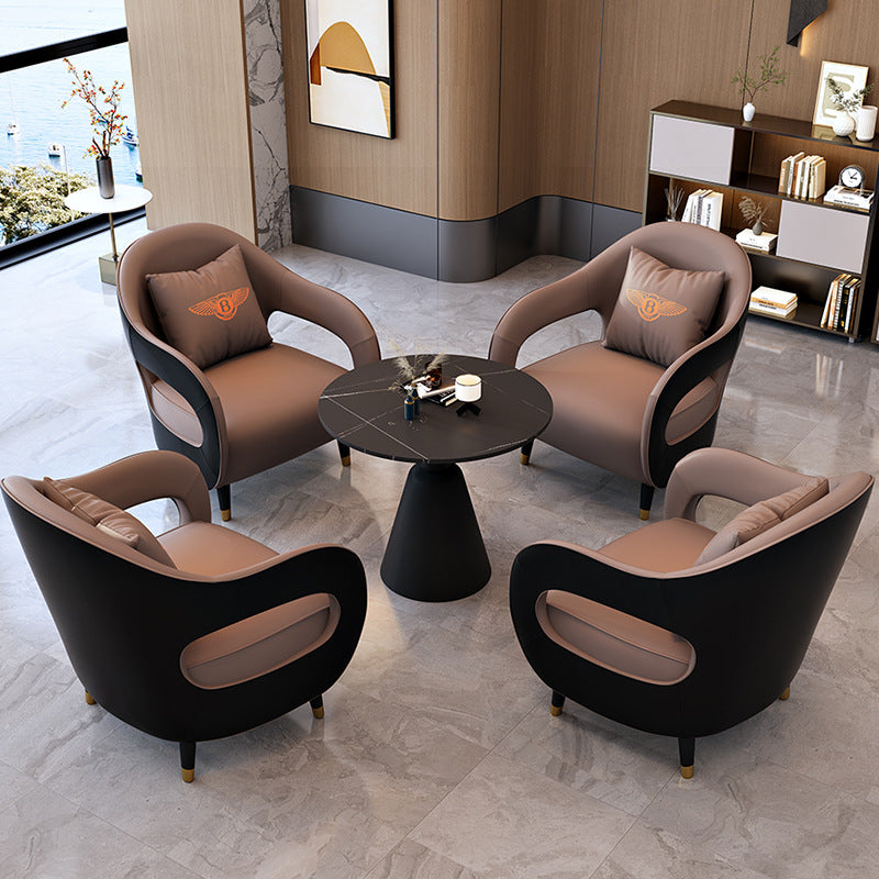 office sofa: negotiation sofa, light luxury, beauty salon, hotel lobby, business single sofa, lounge area, reception sofa