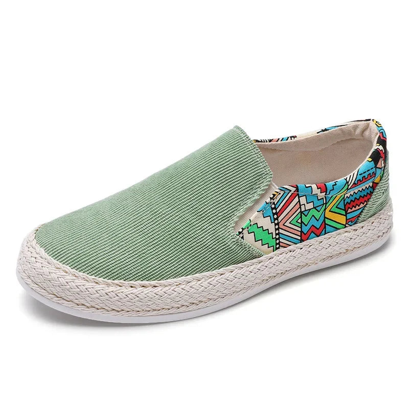 Ice silk shoes men's summer breathable thin canvas casual sneakers slip-on men's soft bottom non-slip all-match big toe shoes