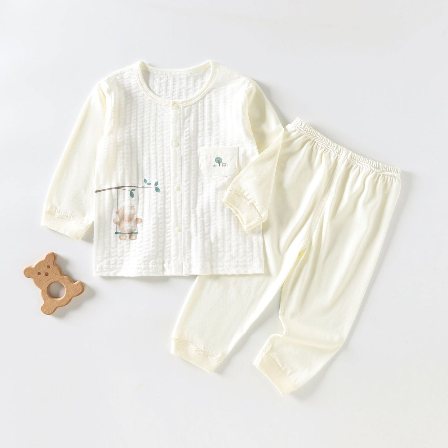 Baby underwear set, cotton summer baby split pajamas, children's loungewear, light and breathable, baby clothes