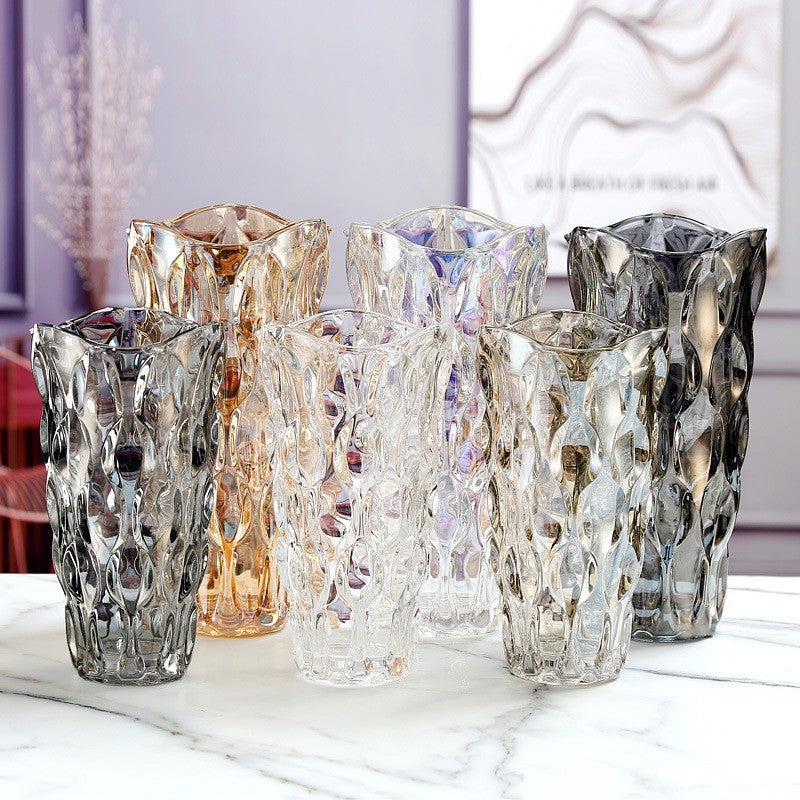 Bohemian glass vase glass living room hotel home model room decoration wholesale ornament crystal vase