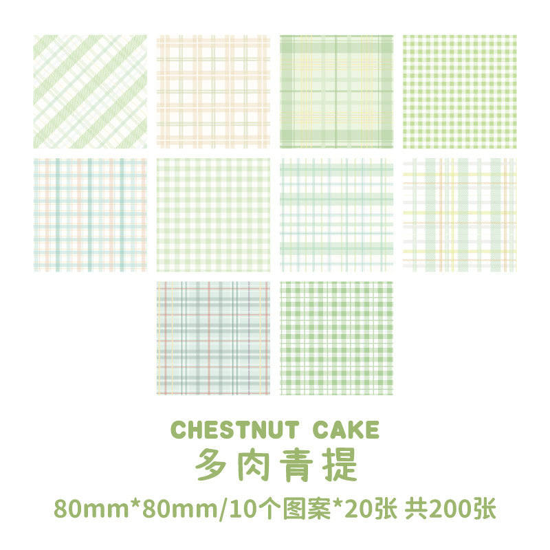 Paper Traces Sticky Notes Plaid Element Series Creative Plaid Ins Wind Message Memo Note Paper 10 models