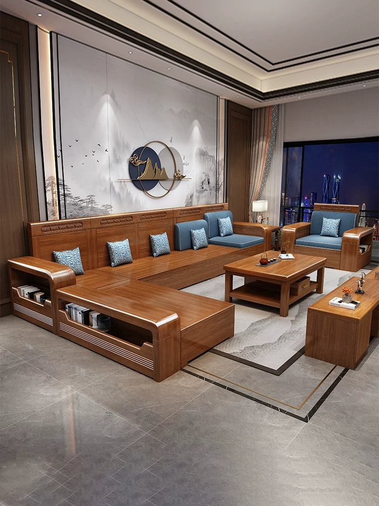 Solid wood sofa