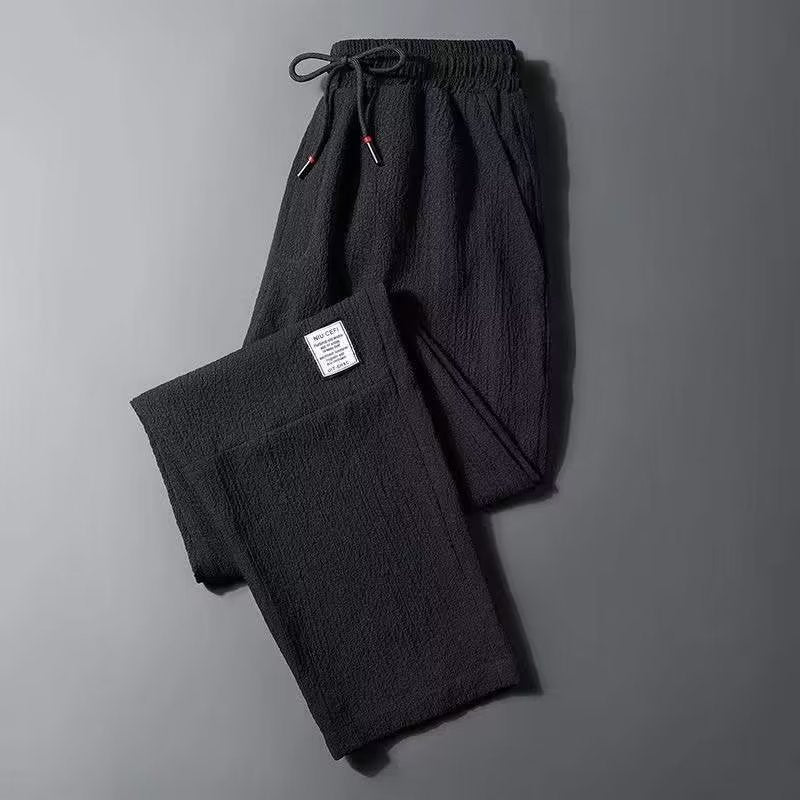 2025 spring and summer ice silk thin pants men's work wear casual loose pants dirt-resistant work clothes men's pants