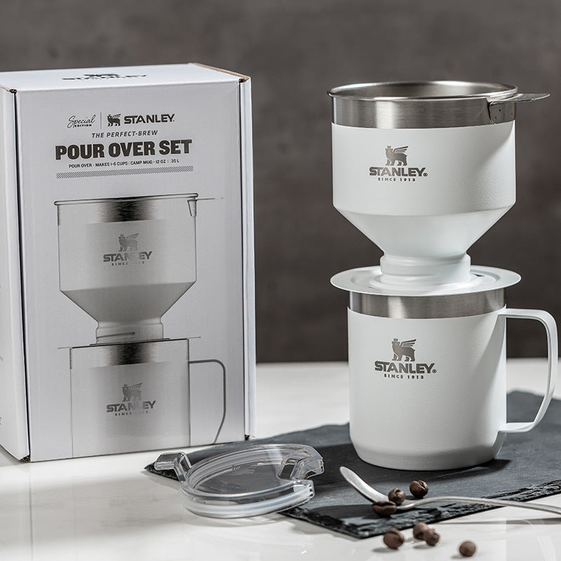 Stanley304 Stainless Steel Outdoor Coffee Maker Appliance Household Insulated Filter Water Cup Filter-free Paper Hand Pour Set