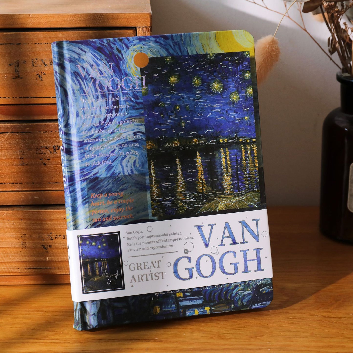 European and American style oil painting handbook set Creative Van Gogh Monet gave students a gift art handbook gift box