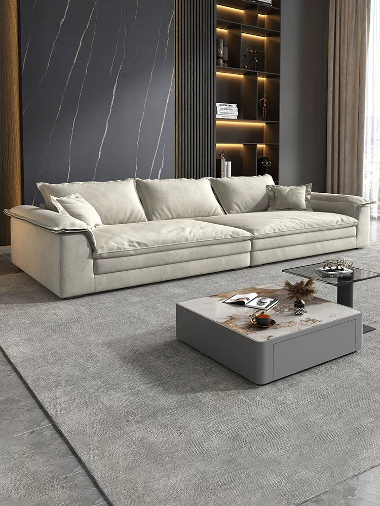 Cloth sofa in a row