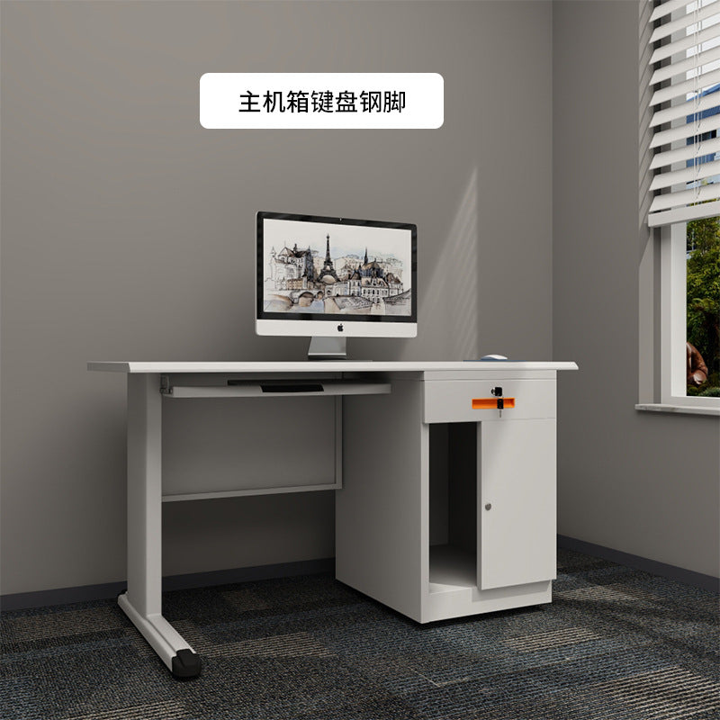 Steel Desk Simple Modern Employee Single Computer Desk Desk Financial Writing Desk With Lock Workbench Desk