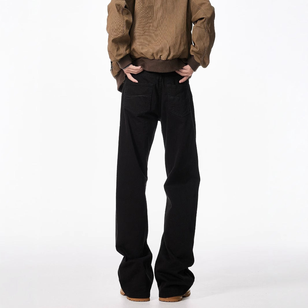 Paris bootcut black scimitar jeans men's spring/summer fashion brand loose slim slim slightly flared straight leg pants