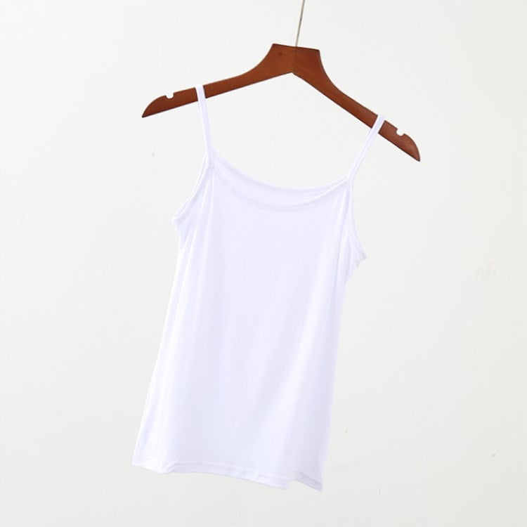 Modal camisole, women's summer solid color, thin sleeveless short thin base shirt, large size versatile small vest