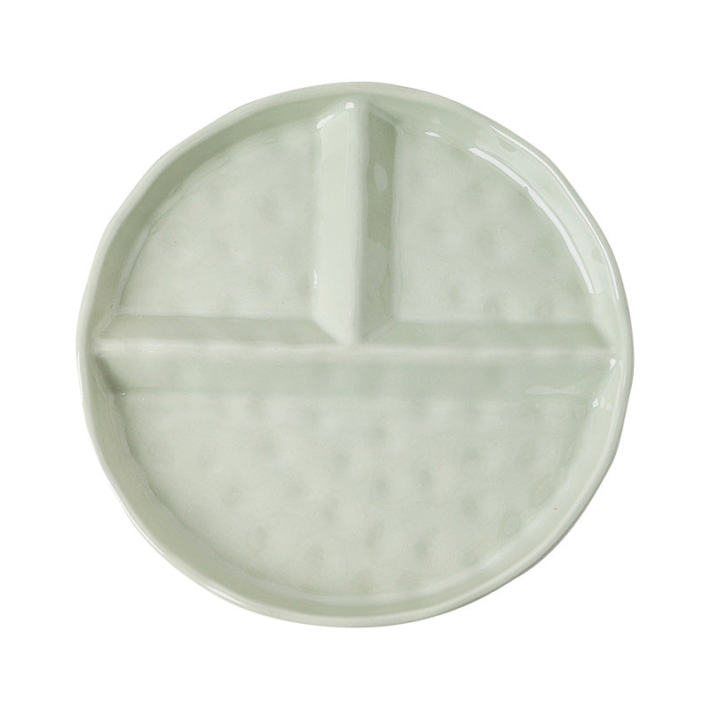 A piece of dropshipping ceramic fat reduction dinner plates, dim sum plates, delicate tableware, student home grid, restaurant plates, manufacturers, meals