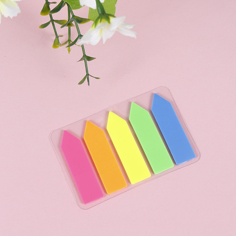 Color PET fluorescent sticky notes, N times stickers, student office markers, bookmarks, instructions, notepads, index stickers, wholesale