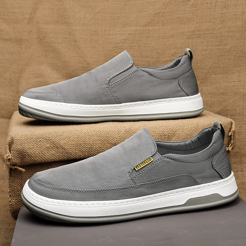 Canvas men's shoes 2025 spring breathable casual work labor protection shoes men's lazy people pedal old Beijing cloth shoes