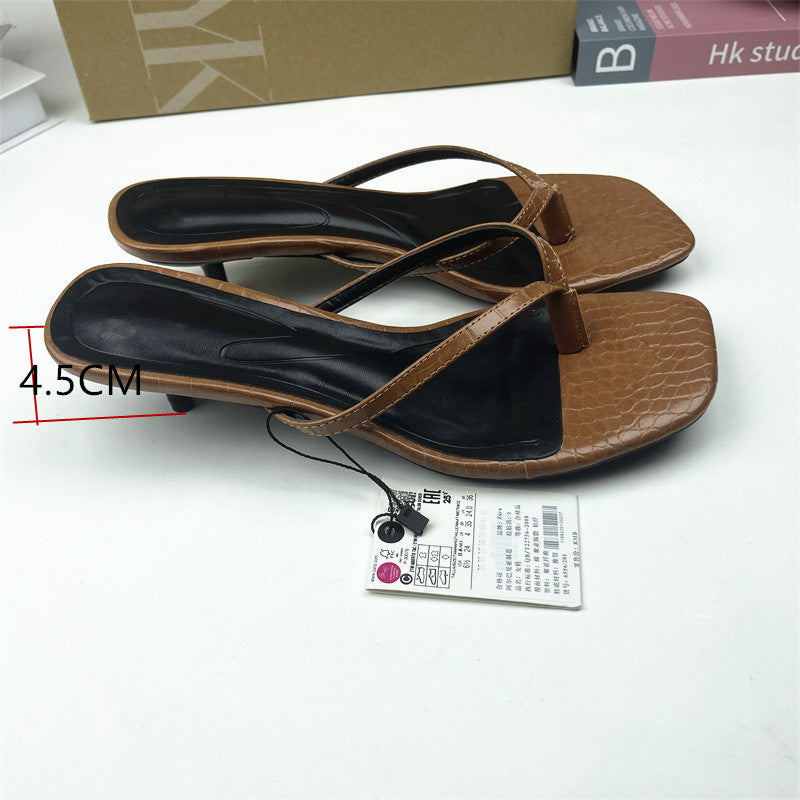 ZA2024 Summer Fashion New Product: Women's Outer Wear Shoes, Toe Pull, Strap Minimalist, Fashion, Stiletto Heels, High Heeled Women's Sandals