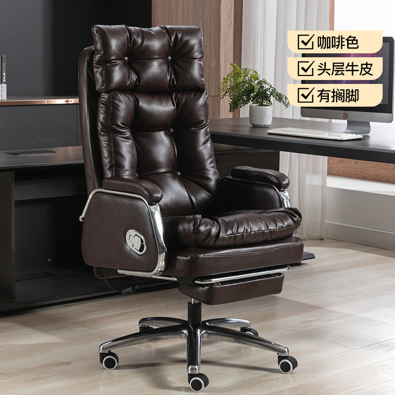 Leather boss chair reclining office chair ergonomic computer chair office business executive chair manufacturers