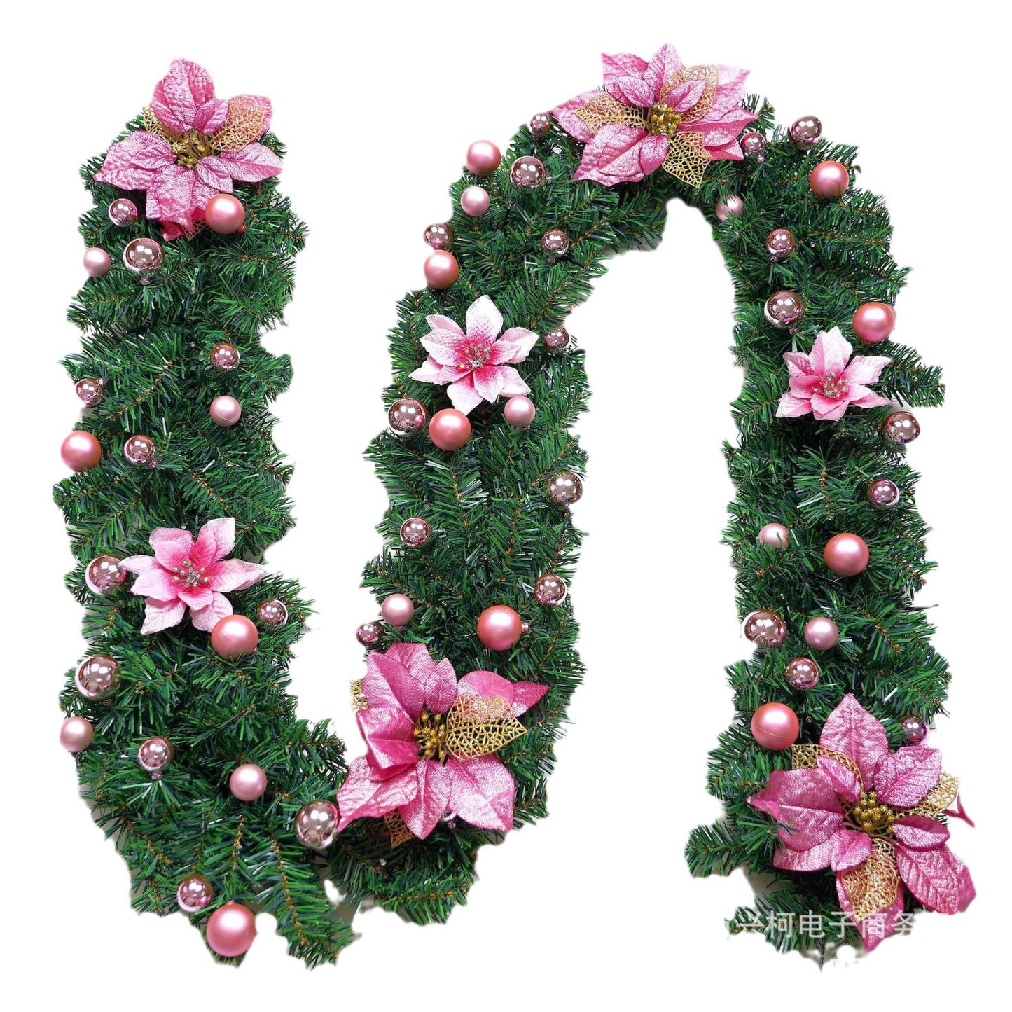 Christmas decoration rattan 2.7m encrypted luxury hanging rattan wreath package hotel shopping mall scene layout