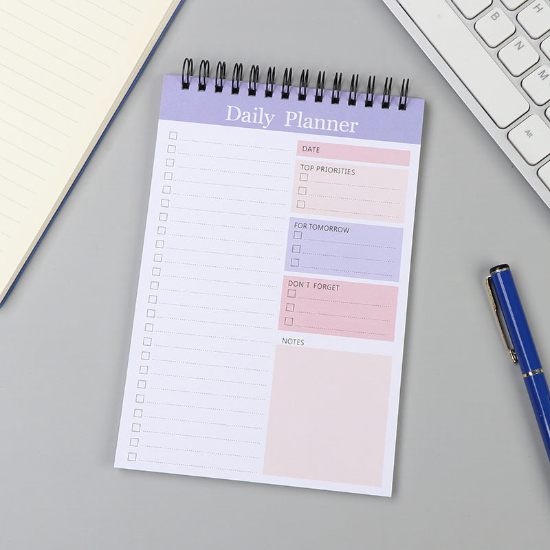 Four-color suit, flip coil book, thickened student day planner, notebook, simple note-taker, handbook, wholesale