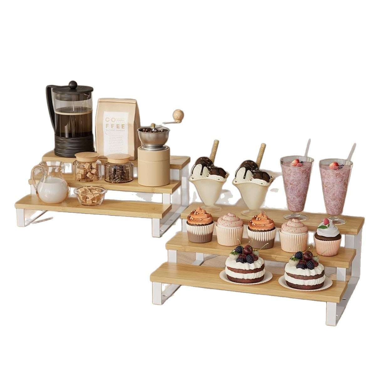 Multifunctional Household Kitchen Supplies Storage Rack Floor Countertop Storage Rack Adjustable Pull-out Seasoning Rack