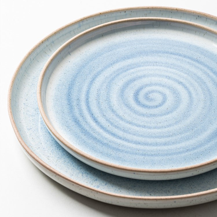 Manufacturers wholesale ceramic tableware for home creative gradient kiln glazed plates vegetable plates personality high-end literary plates