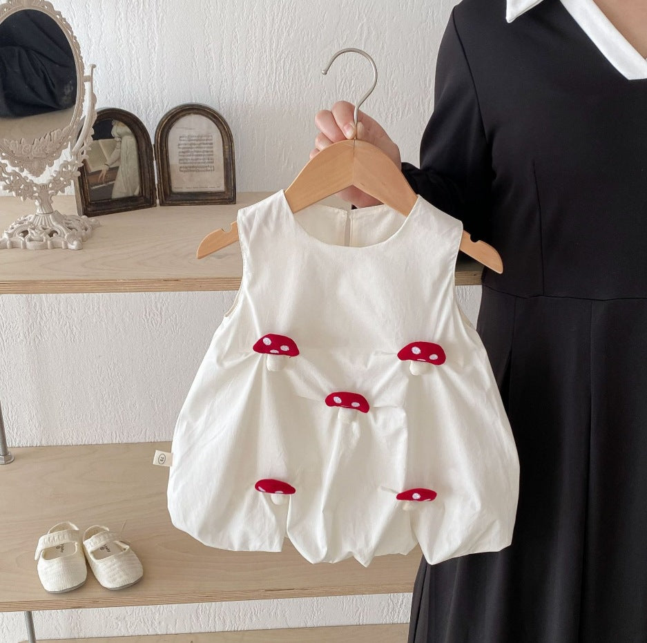 Girls Cute Vest Dress 0-5 Years Old Summer Korean Children's Clothes Baby Girl Super Cute Dress Kids Skirt AQ057