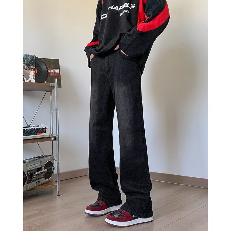 cleanfit smoky jeans men's fall slim straight bootcut pants american retro vibe slacks