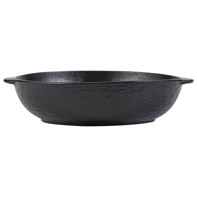 Simple and delicate high-quality black and white ceramic bowl tableware wholesale household round amphora big soup bowl ramen bowl soup bowl