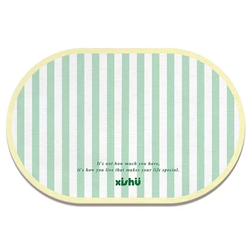 Soft diatom mud absorbent mat, bathroom door floor mat, cream style bathroom floor mat, sink bathroom anti-slip mat