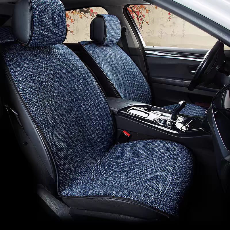 4S store car seat cushion four seasons universal linen breathable cotton linen special semi-pack seat cushion trolley seat cover seat cover